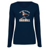 Thumbnail image for  Womens Navy Long Sleeve V Neck Tee 
