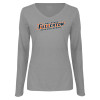 Thumbnail image for  Womens Grey Long Sleeve V Neck Tee 