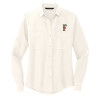 Thumbnail image for  Mercer + Mettle Womens Ivory Crepe Long Sleeve Camp Blouse