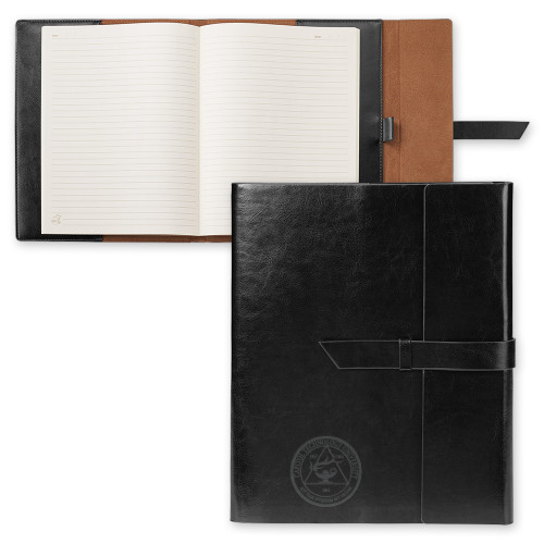  Fabrizio Black Portfolio w/Loop Closure - University Seal  Engraved