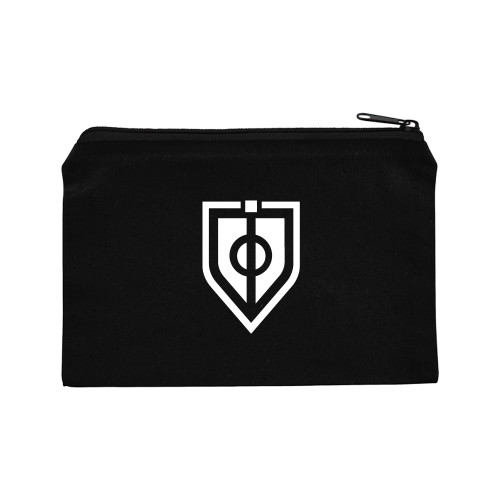  8oz. Black Cotton Travel Pouch - Shield