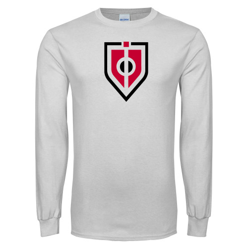  White Long Sleeve T Shirt - Shield