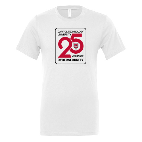  Bella + Canvas White Jersey Cotton T Shirt - CTU - 25 Years of Cybersecurity