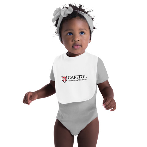  White Baby Bib - Primary Mark