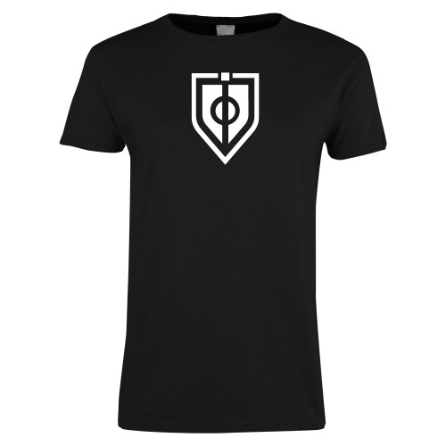  Womens Black Short Sleeve Tee - Shield