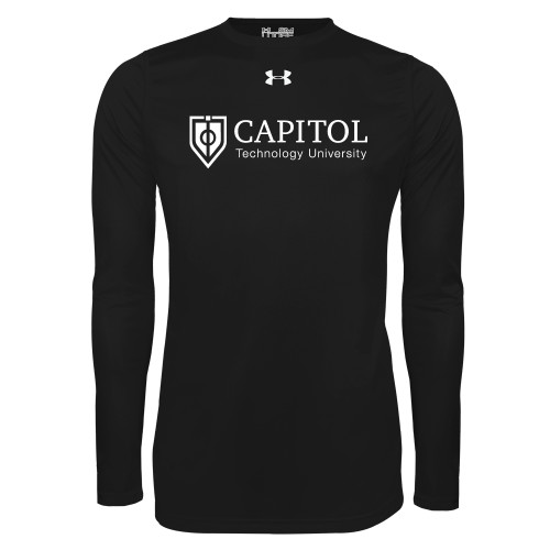  Under Armour Black Long Sleeve Tech Tee - Primary Mark