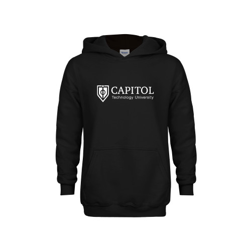  Youth Black Fleece Hoodie - Primary Mark