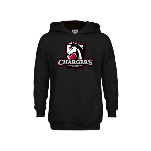  Youth Black Fleece Hoodie - Capitol Tech Chargers