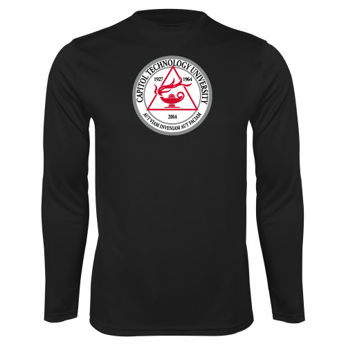  Black Performance Long Sleeve Shirt - University Seal