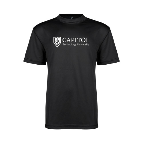  Youth Performance Black Tee - Primary Mark
