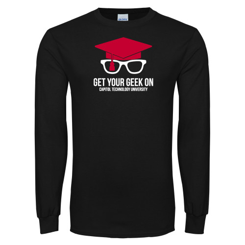  Black Long Sleeve T Shirt - Get Your Geek On