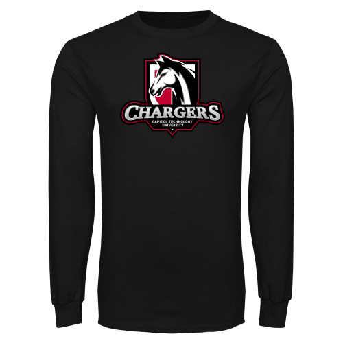  Black Long Sleeve T Shirt - Capitol Tech Chargers