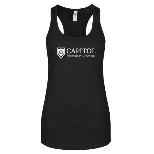  Next Level Womens Black Racerback Tank  - Primary Mark