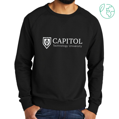  Allmade Black Organic French Terry Crewneck Sweatshirt - Primary Mark