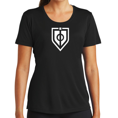  Womens Black Performance Tee - Shield