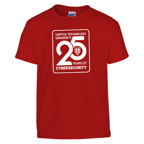  Youth Red T Shirt - CTU - 25 Years of Cybersecurity