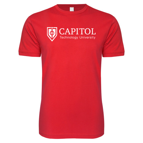  Next Level Red Softstyle T Shirt - Primary Mark
