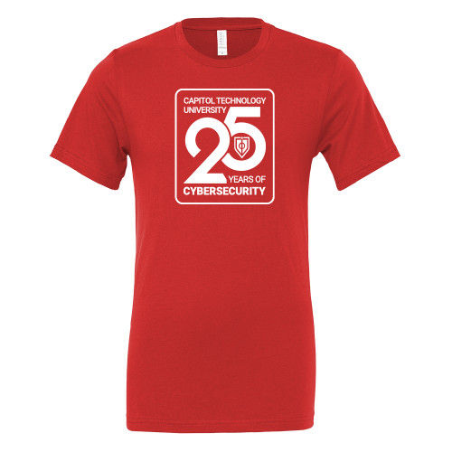  Bella + Canvas Red Jersey Cotton T Shirt - CTU - 25 Years of Cybersecurity