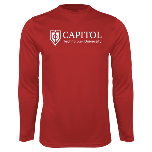  Red Performance Long Sleeve Shirt - Primary Mark