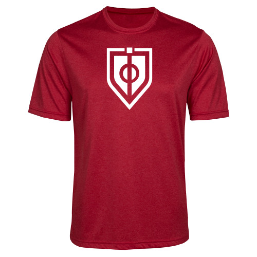  Red Heather Performance Contender Tee - Shield