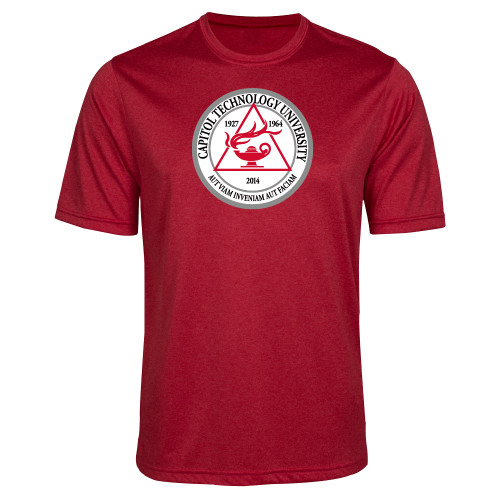  Red Heather Performance Contender Tee - University Seal