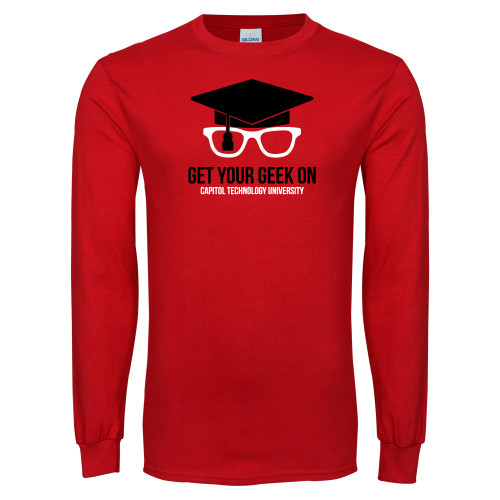  Red Long Sleeve T Shirt - Get Your Geek On