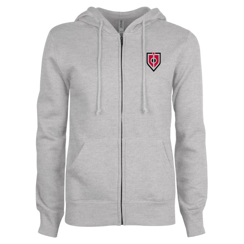  ENZA Womens Grey Fleece Full Zip Hoodie - Shield