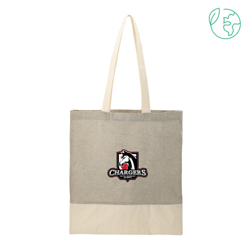  Split Recycled Grey Cotton Twill Convention Tote - Feed Your Geek