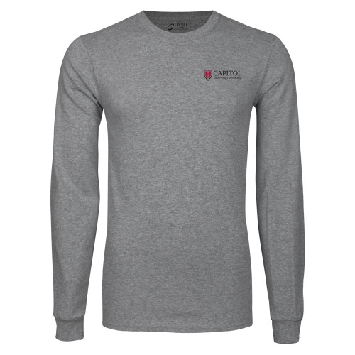  Grey Long Sleeve T Shirt - Primary Mark