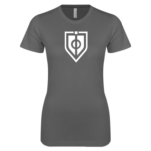  Next Level Womens Charcoal Boyfriend Tee - Shield