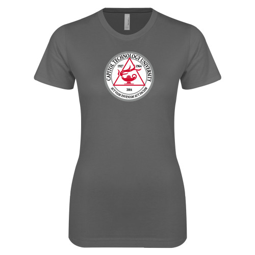  Next Level Womens Charcoal Boyfriend Tee - University Seal