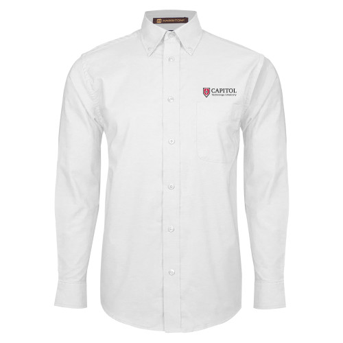  White Oxford Long Sleeve Shirt - Primary Mark
