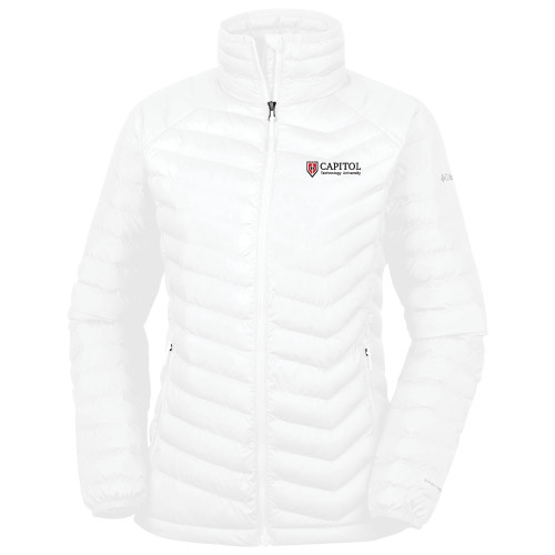  Columbia Womens White Powder Lite Jacket - Primary Mark