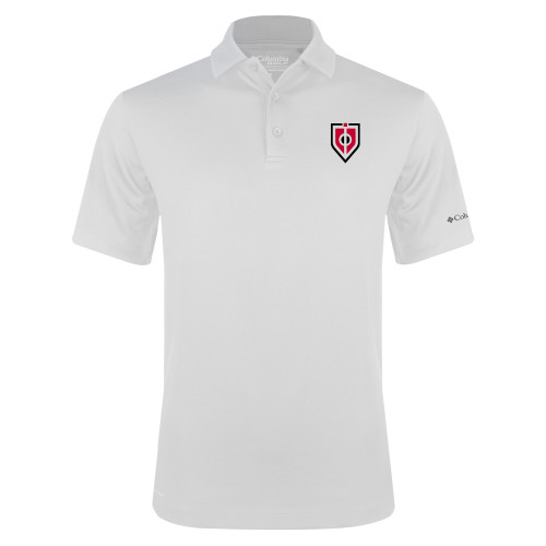  Columbia White Omni Wick Drive Polo - Shield