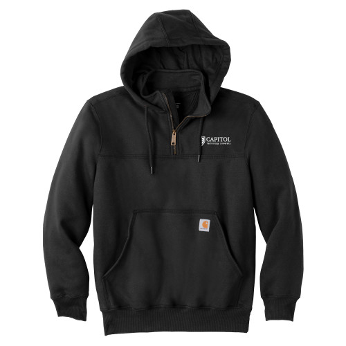  Carhartt Black Rain Defender Paxton Hooded Zip Sweatshirt - Primary Mark