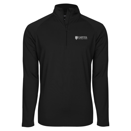  Sport Tek Black Sport Wick Stretch 1/2 Zip Pullover - Primary Mark