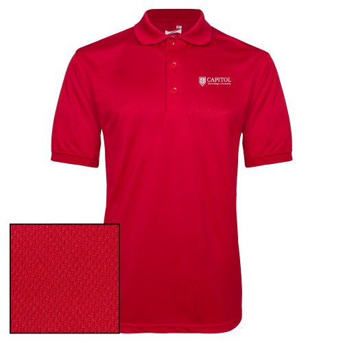  Red Dry Mesh Polo - Primary Mark
