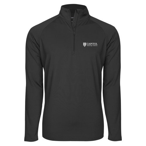  Sport Tek Charcoal Sport Wick Stretch 1/2 Zip Pullover - Primary Mark