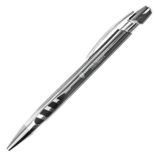  Veneno Metallic Charcoal Pen w/Blue Ink - Flat Wordmark  Engraved