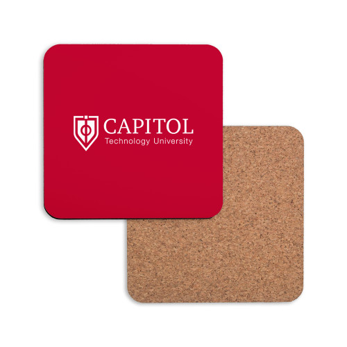 Hardboard Coaster w/Cork Backing - Primary Mark