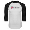 Thumbnail image for  White/Black Raglan Baseball T Shirt