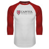 Thumbnail image for  White/Red Raglan Baseball T Shirt