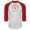 Thumbnail image for  White/Red Raglan Baseball T Shirt