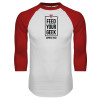 Thumbnail image for  White/Red Raglan Baseball T Shirt