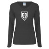 Thumbnail image for  Womens Dark Heather Long Sleeve V Neck Tee 
