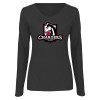 Thumbnail image for  Womens Dark Heather Long Sleeve V Neck Tee 