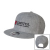 Thumbnail image for  Heather Grey Wool Blend Flat Bill Snapback Hat