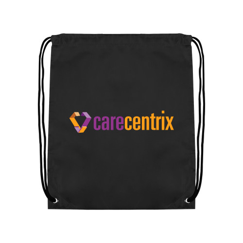 Black Drawstring Backpack-Primary Mark