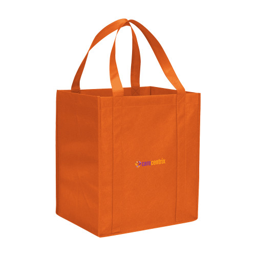 Non Woven Orange Grocery Tote-Primary Mark