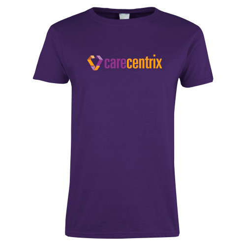Womens Purple Short Sleeve Tee-Primary Mark